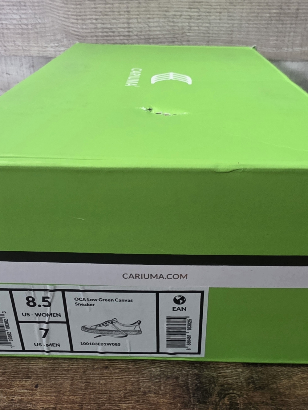 Cariuma Green OCA Low Canvas Sneakers 8.5 Women/7 MEN - Picture 3 of 7